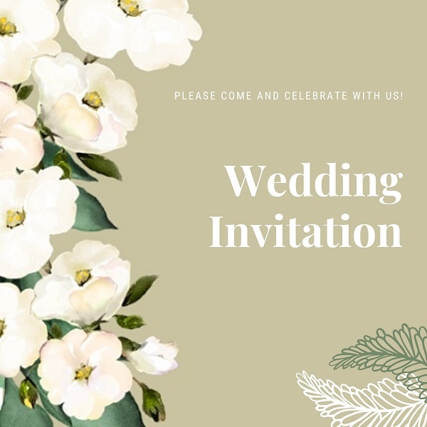 Invitation Magnolia wedding