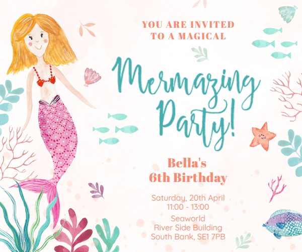 Invitation Mermazing party