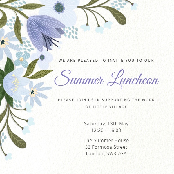 Invitation Summer bluebells