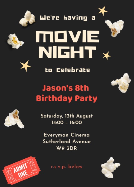Invitation Movie night